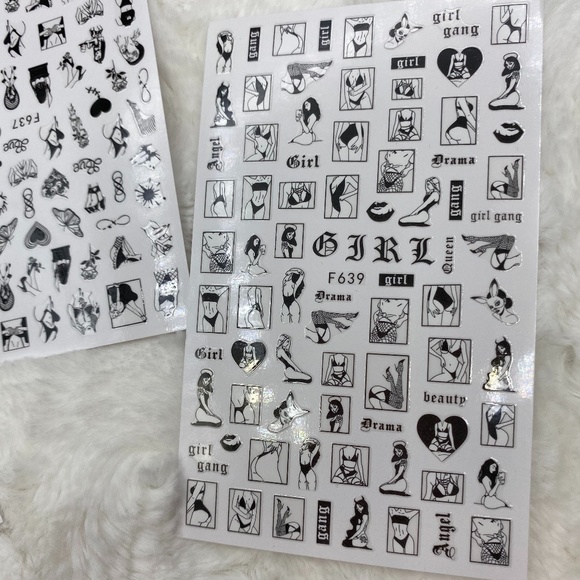 RTS Sexy Girl Selfie Reusable Luxury Press On Nails - Picture 3 of 6